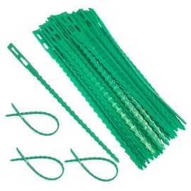 KAIYAYA 150 Stück Verstellbarer Pflanzenbinder Kabelbinder Garten Flexible Wiederverwendbar Anbinder Gartenbinder Kunststoff für Grüne Pflanzenstütze Gartenbaum Sträucher Binden