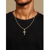 NORBU 18K Gold Over 925 Sterling Silver Cross Necklace for