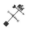 Metal Weather Vane Black Cute Animal Design Sturdy Durable Decorative