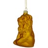 Northlight Sitting Lion Glass Christmas Ornament - 2.5" - Gold