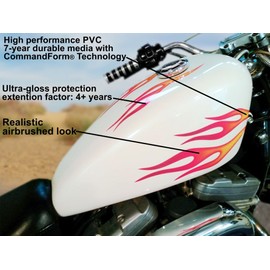 Flame Decals - 2pc Set - Classic Hot Rod Flames for Car Truck SUV 4x4 Camper