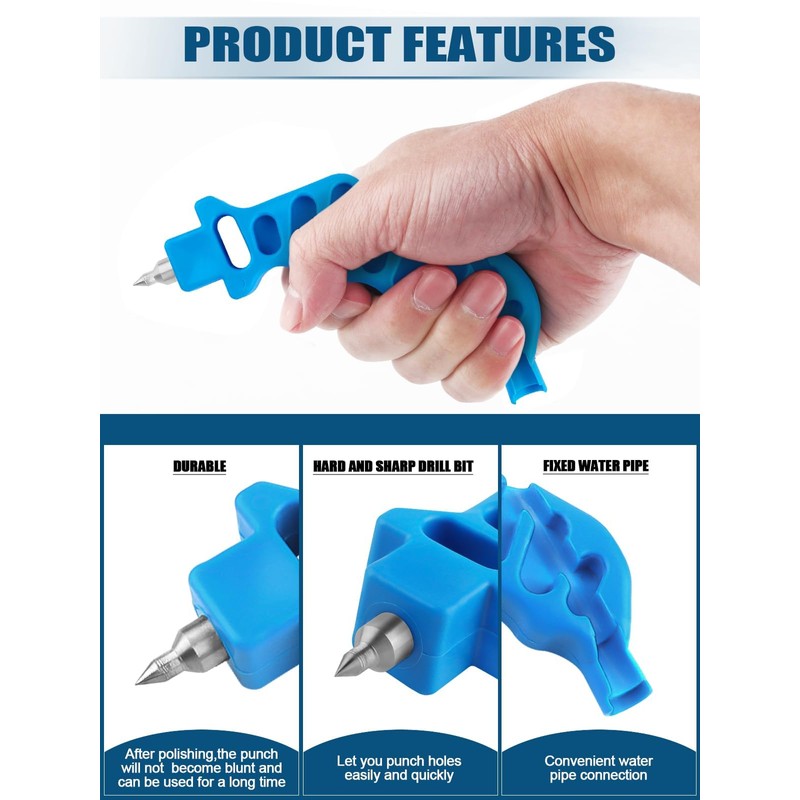 Kalolary 2-in-1 Drip Irrigation Tubing Hole Punch & Fitting Insertion