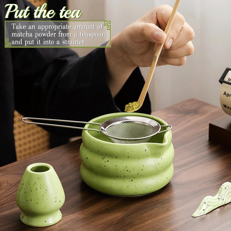 SiBeiXiu 7-Piece Japanese Matcha Tea Set, Perfectly paired with Breakfast/Matcha