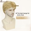 Short Blonde Wig for Men Curly Layered Natural Style