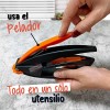 J.H. Company Prensa De Ajo Pelador Triturador 3 En 1