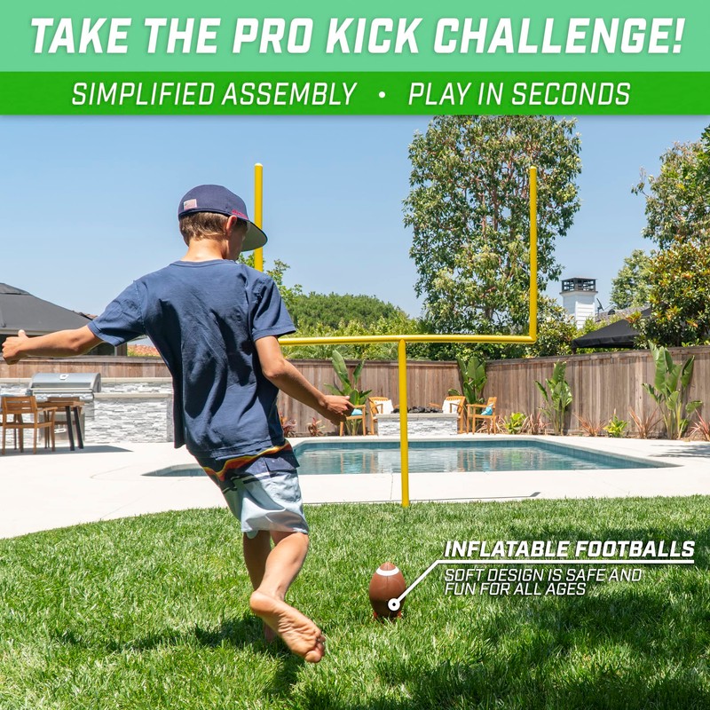 GoSports 8 ft PRO Kick Challenge Field Goal Post Set
