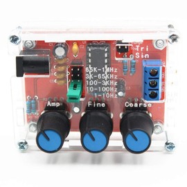 XR2206 Function Generator, DIY Kit for High Precision Signal Generators, Function Generator with Adjustable Frequency, Sine/Triangle/Square Output 1Hz-1MHz (Parts + Shell + Manual)