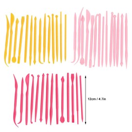 14 piezas herramientas para arcilla plástica Kit de herramientas de cerámica para moldear y esculpir modelado de pasteles de polímero tallado(Rosa roja)