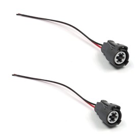 HiSport Coolant Temperature Sensor Plug Pigtail Connector - Compatible with Honda Civic Integra B/D/H/F Engines VTEC 6.7" Long 2pcs