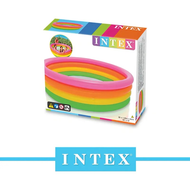 Alberca inflable redonda Intex ND 56441 Arcoíris de 1.68m x