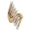YourJewelleryBox Rose gold cocktail ring cubic zirconia stamped cubic zirconia