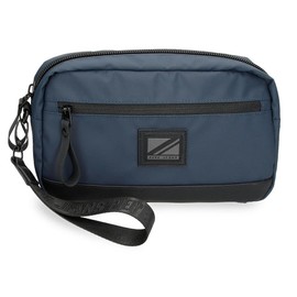 Pepe Jeans Hoxton Black and Blue Polyester PU Shoulder Bags and Toiletry Bag - Various Sizes, blue, standard size, Handbag