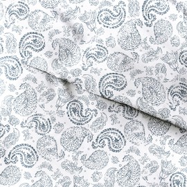 ienjoy Home 3 Piece Coarse Paisley Patterned Home Collection Premium Ultra Soft Duvet Set, King, Navy