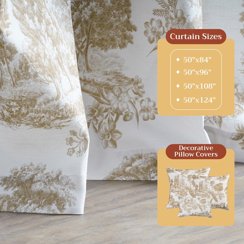 Maison d'Hermine Curtains for Living Room 100% Cotton 84 inch
