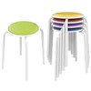 Yaheetech 5PCS Metal Stack Nesting Stools with Padded Seats Backless