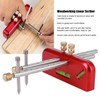 Woodworking Linear Scriber Mortise Gauge Ruler Double Head Aluminium Alloy