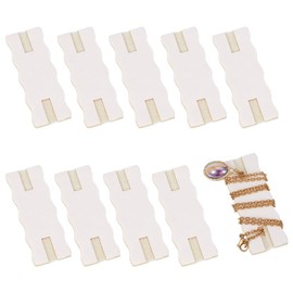 OLYCRAFT 10pcs Portable Tangle-Free Jewelry Organizer 2.5x1x0.1 Inch White Rectangle Tangle-Free Necklaces Organizer Necklace Card Holder Universal Jewelry Storage Case for Chain Necklaces Storage