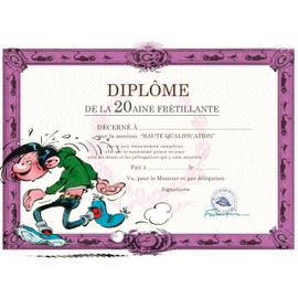 Gaston Lagaffe 20th Celebration Birthday Card & Envelope - Running, Sports, Running, Jogging, Form Physical Activities, Good Health GLDP-7002