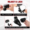 INNOGLOW Motorcycle Adjustable Driver and Rider Backrest with Chrome Mounting
