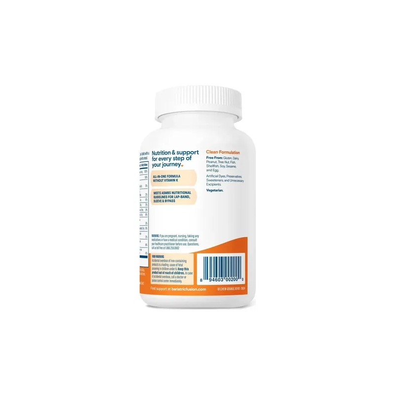 Bariatric Fusion Multivitaminas Masticables Naranja Post Cirugía 120 Tabs