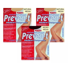 Pantimedias Prevent De Compresion 17-24 Mm/hg 3 Paquetes