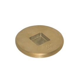 Eastman 4 Inch Cast Brass Cleanout Plug, Countersunk Design for Flush Fit, 42035