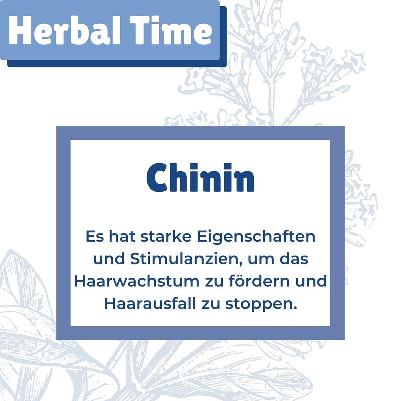 Herbal Time Chinin Haarwasser | Anti-Haarausfall Behandlung | Kraftvolles und