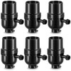 6 Pcs 3 Way Lamp Socket Replacement, UL Listed, E26