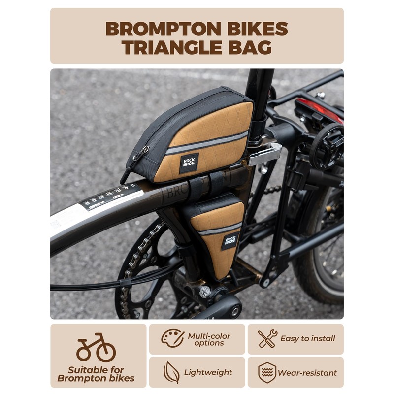 ROCKBROS Frame Bag for Brompton Folding Bike Frame Bag Bicycle