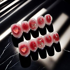 Press on nails,JC Handcrafted Press On Nails Kit, Short Length Nail Press Ons, Durable, Easy Application, Stylish Impress Press On Nails,Perfect for Daily Wear & Special Occasions (F9-01, M)