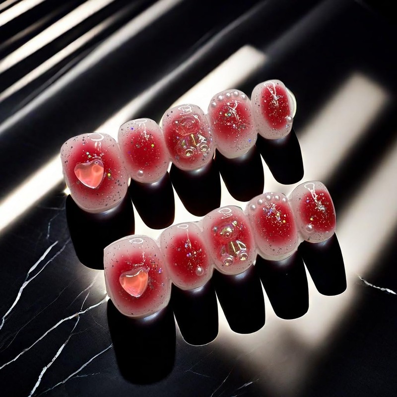 Press on nails,JC Handcrafted Press On Nails Kit, Short Length