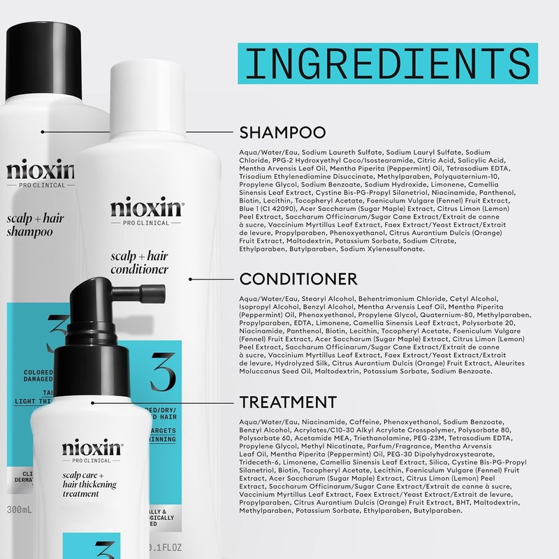 Nioxin Hair System Care Trial Kit, System 3 (Color Treated