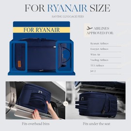for Ryanair Cabin Bags 40x20x25 Underseat Anti Theft Carry-ons, Travel Backpack Cabin Size Hand Luggage Bag with Water Bottle Holder