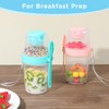 4 Pack Portable Breakfast Cups with Lids and Spoon, 27