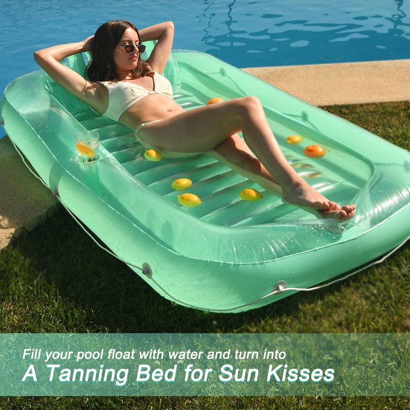Float Joy Tanning Pool Inflatable Pool Floats Adult Tanning Bed