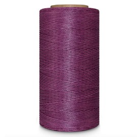 Leather Sewing Thread Stitching String - DIY Craft Flat Waxed Cord 284 Yards (Purple)