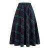 Ylingjun Long Plaid Wool Skirt for Womens Winter Fall Warm