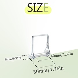 Ruidee 5 Pcs Shaft Locking Pin 8x50mm Wire Lock Pin Safety Coupler Pin Carbon Steel Square Retainer Wire Clip Hitch PTO Pin Trailers Pin for Farm Garden (FSX/8x50mm)