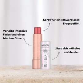 lavera Multi Balm Blister - Sunrise Rosé 04 - frischer Glow - müheloses Verblenden - für Augen, Lippen & Wangen - vegan - Naturkosmetik