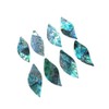 Healifty 8 Pcs Flat Abalone Shell Beads Drop Charms for