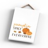 Global Designs Pumpkin Spice Autumn Pumpkin Illustrations On Wooden Hanging