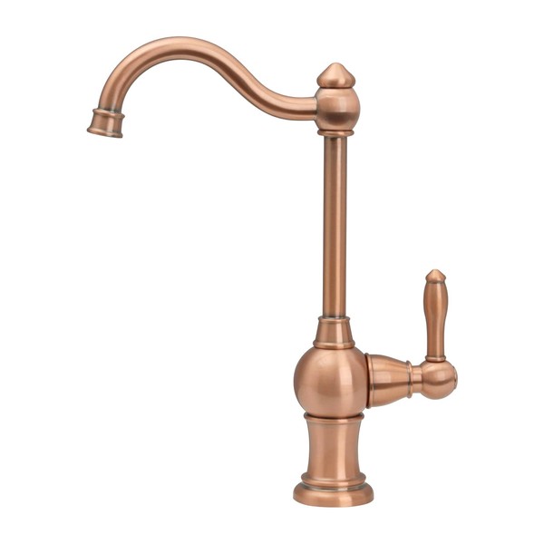 Copper Kitchen Water Filter Faucet, Brass Body 100% Lead-Free Drinking Water Faucet Fits Most Reverse Osmosis Units or Water Filtration System in Non-Air Gap - Five Years Warranty
