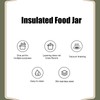 Insulated Food Jar 304 Stainless Steel Japanese Style Round Shape