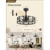 Fanbulous 20 Inch Fandelier Caged Ceiling Fans with Lights and