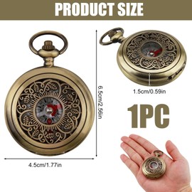Tweozhui 1 Piece Compass with Engraving Compass Hiking Durable Shockproof Waterproof Brass Camping Tool Metal Military Grade Pocket Size for Outdoor Navigation and Adventure
