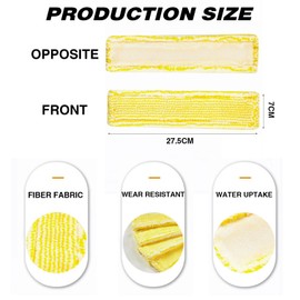YSUY 3 Pack Window Vac Cleaning Pads,Microfiber Mop Cloth Replacements for Karcher WV2 Plus WV5 WV6 Window Vacuum. Compatible with Karcher Accessories