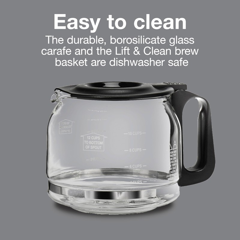 Proctor Silex FrontFill Drip Coffee Maker, Digital & Programmable, 12