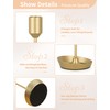 NUPTIO Taper Candle Holders for Wedding: 6 PCS Gold Matte