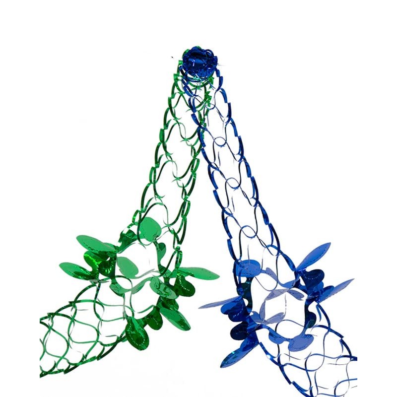 2 Pk Foil Garland Flower - Christmas Hanging Decoration Wall