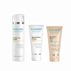 Schramec Green Peel Home Care 3 Piece Set, Herbal Care Lotion 6.8 fl oz (200 ml), Special Care Cream, 1.7 fl oz (50 ml), Premish Balm, 1.3 fl oz (40 ml) (Light)